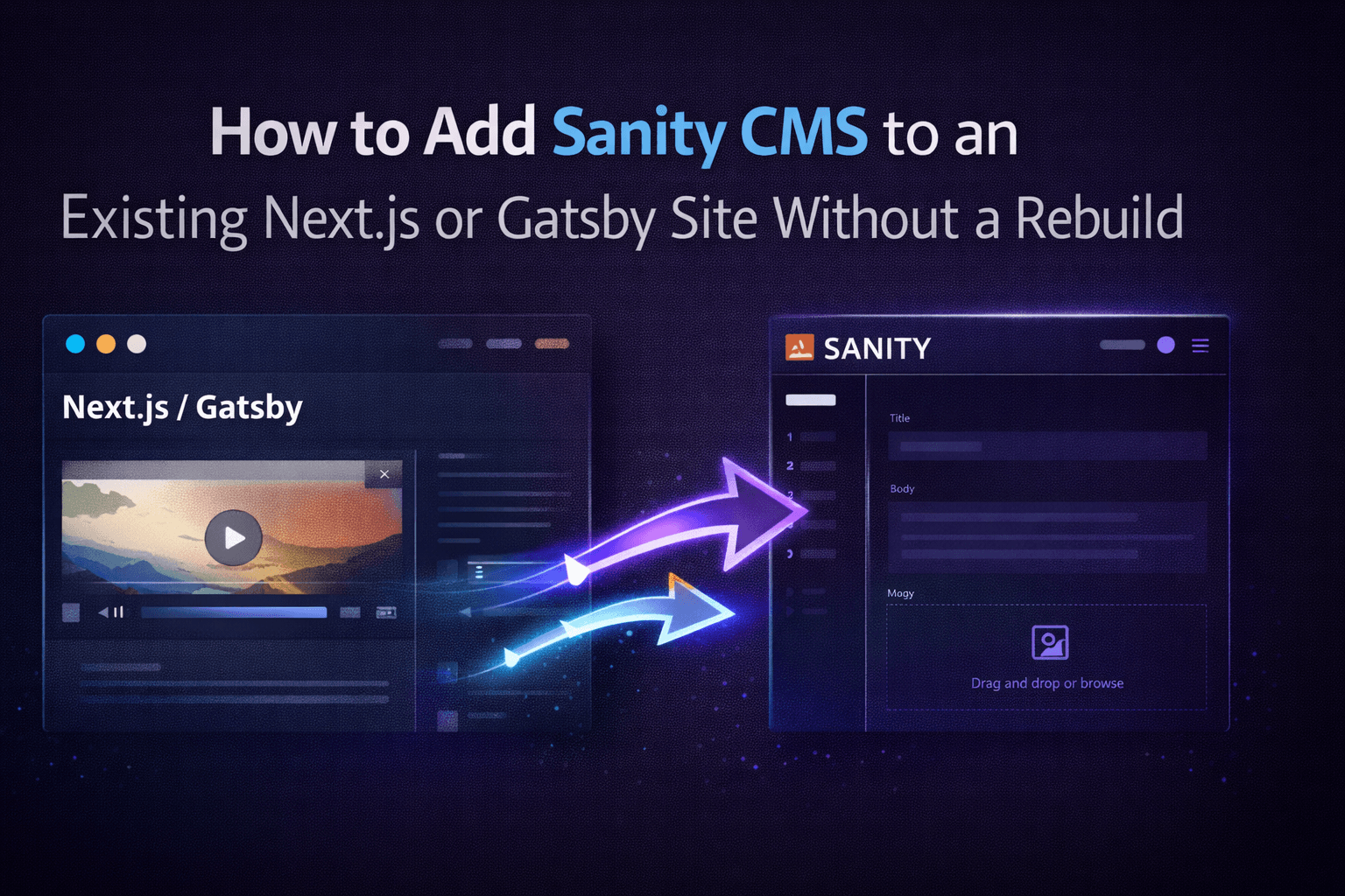 How to Add Sanity CMS to an Existing Next.js or Gatsby Site Without a Rebuild