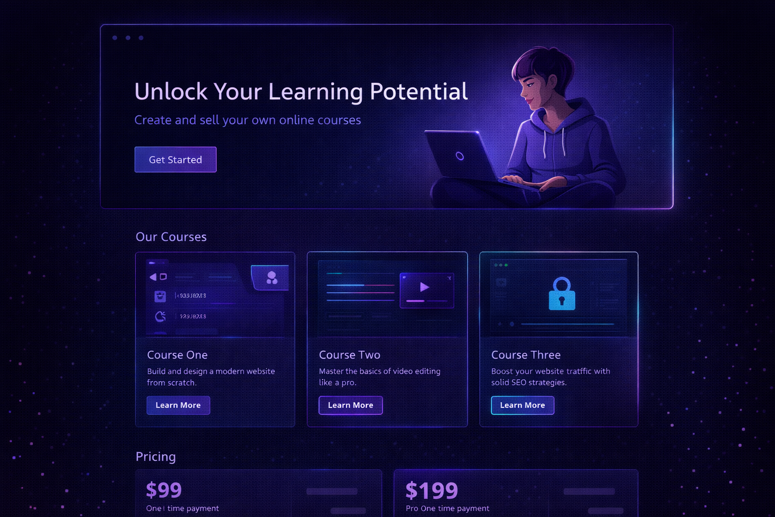 Custom Course Website